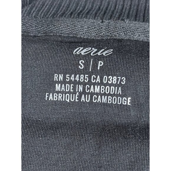 Aerie Womens Teddy Quarter Zip Pullover Sweater Size S Black Soft Sherpa - Picture 5 of 6